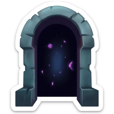 Shadow magical portal door sticker