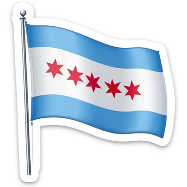 Chicago flag sticker