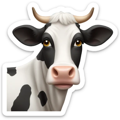 A cow with no hair sticker