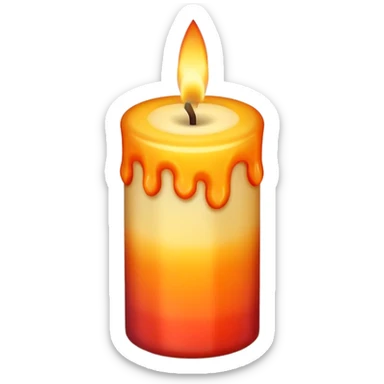 Candle in random Colors sticker