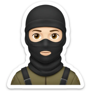 russian soldier with balaclava sticker