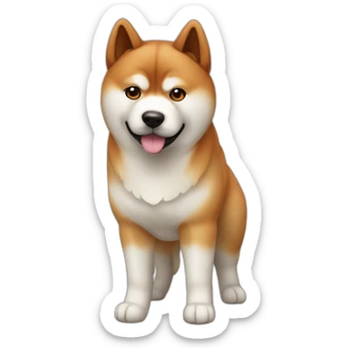Akita Inu red sticker