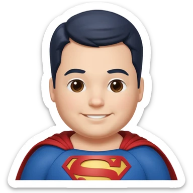 Glad chubby superman sticker