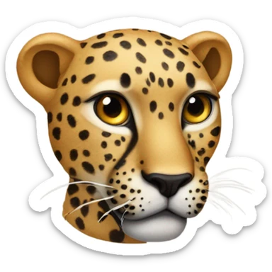 Cane leopardato al guinzaglio  sticker
