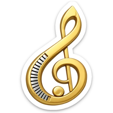 award in form of music note sticker