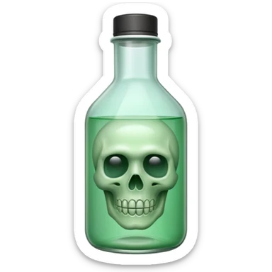 creepy embalming fluid bottle sticker