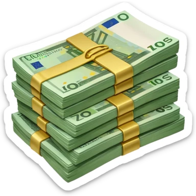 liasse de billet d'euro sticker