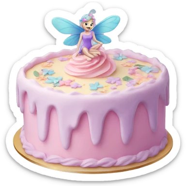 Fairy pastel cake sticker