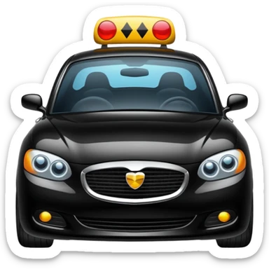 Black car escort sticker