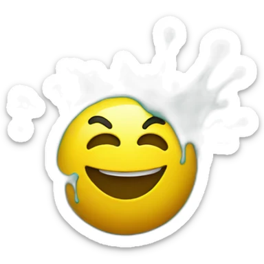 Spray paint with smile sticker