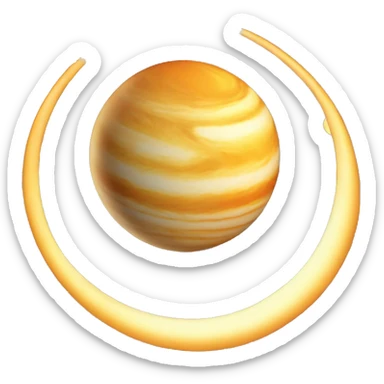 Venus planet more swirly and slightly more yellow-orange sticker