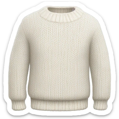 White knit sweater sticker