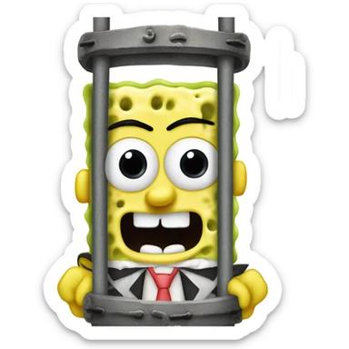 SpongeBob saying “You’re going to prison” sticker