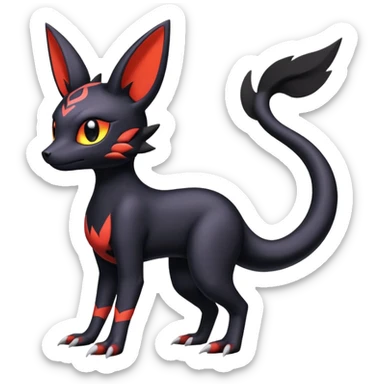 Salandit-Umbreon-Noibat-Litten-Hybrid (Full body) sticker