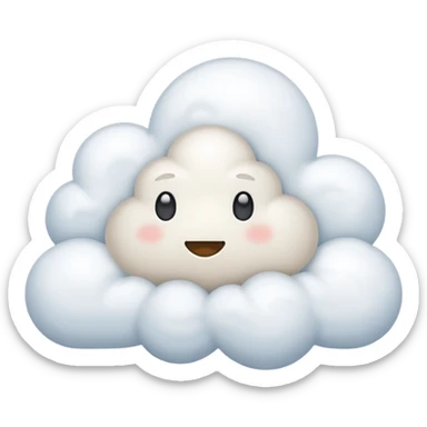 heaven cloud without face sticker