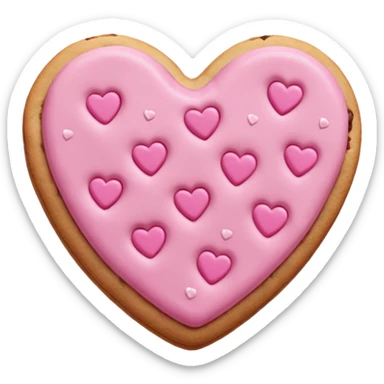 Heart cookie with pink chips  sticker