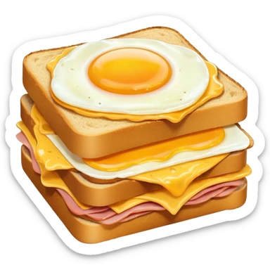 ham egg and cheese sandwich with the egg on the inside sticker