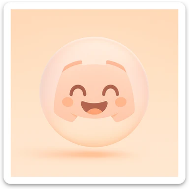 Create an ultra minimal, expressive Discord orb with a new playful expression in the style of imagen-4-fast-KaUtLiSA10F. Focus on the orb's minimalism and expressiveness with a playful mood. sticker