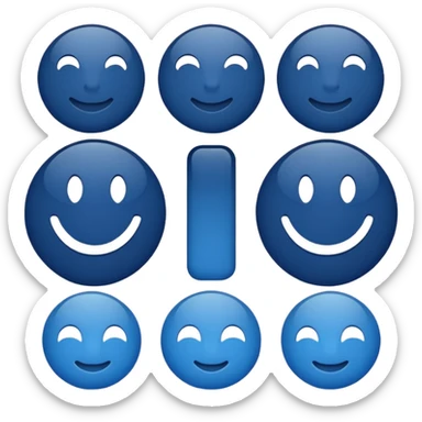 navy blue circle emoji like a text sticker