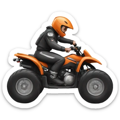 wheelie quad sticker