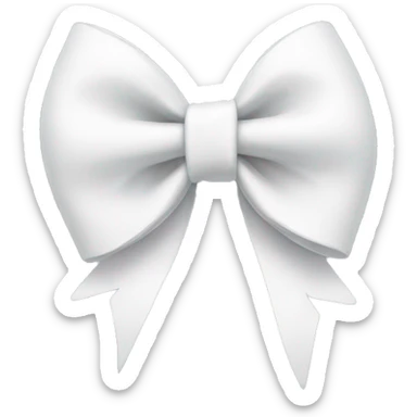 White bow sticker