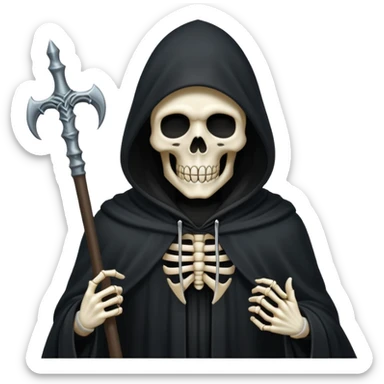 Create an emoji of Grim Reaper sticker