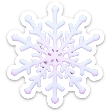 pastel pink snowflake  sticker