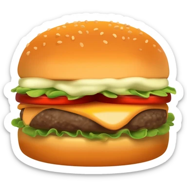 just a bun burger sticker