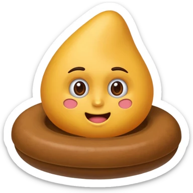 Une personne entraîne de faire caca sticker