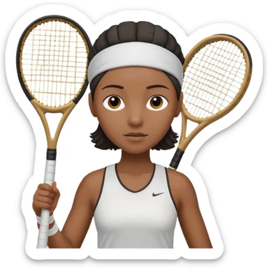 black jamaica half body with head band,half body, tennis racket sticker