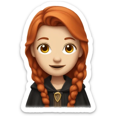 Pretty Redhead female in wizard robes sticker