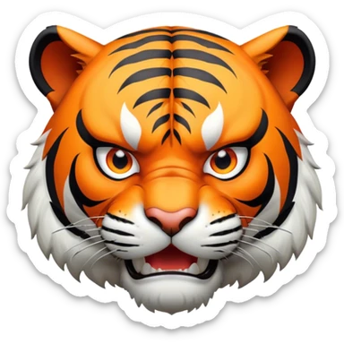 ANGRY Tiger full body sticker