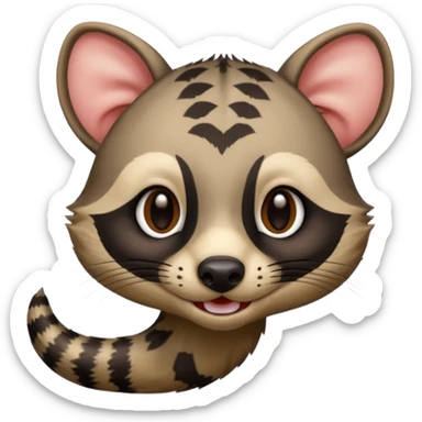 yummy face on civet sticker