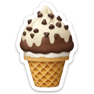 Ice cream with Nutella and chocolate bits sticker