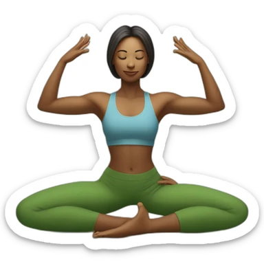 Svarga Dvijasana yoga pose sticker