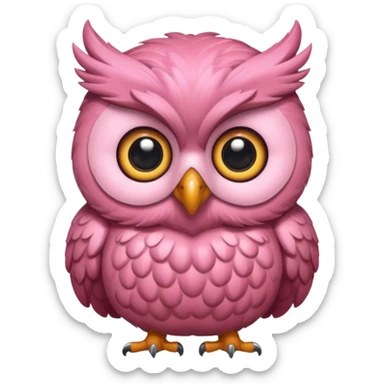 image of a pink owl sticker