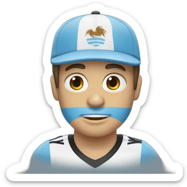 Ibai con la camiseta de Nacional de Uruguay sticker