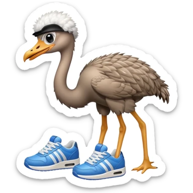  ostrich-in-sneakers sticker