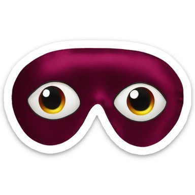 Bordeaux red silk eye mask sticker
