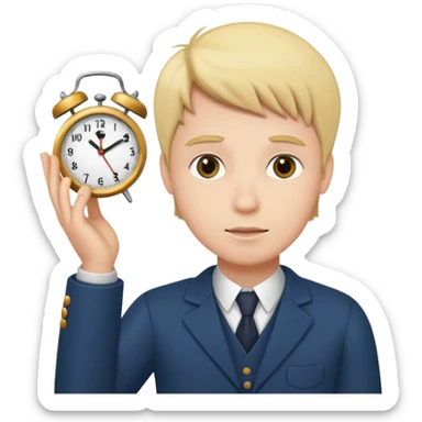 Hand holding clock British  sticker