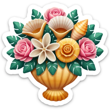 Seashell bouquet  sticker