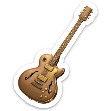 Guitar statue sticker