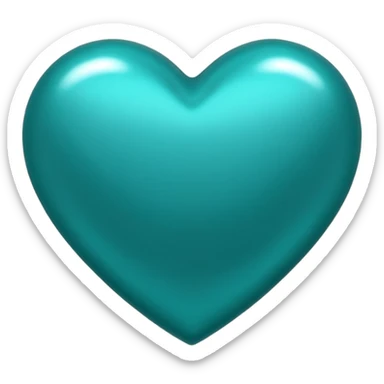 Teal heart with 'da best'  sticker
