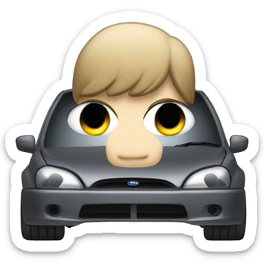 Dark Grey subaru impreza hatchback sticker