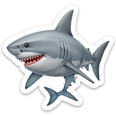 Shark with a blunt in its mouth sticker