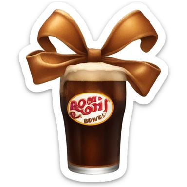 Root beer bow  sticker