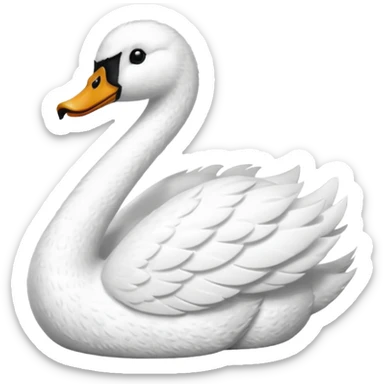 towel shaped like swan sticker
