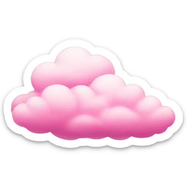 Pink clouds sticker