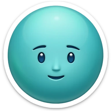 planet uranus emoji which is copayable with rings like saturn but vertical 90 you know right sticker