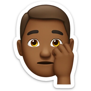 facepalm brown skin sticker